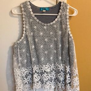 Crop top navy and blue!